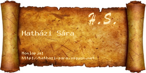 Hatházi Sára névjegykártya